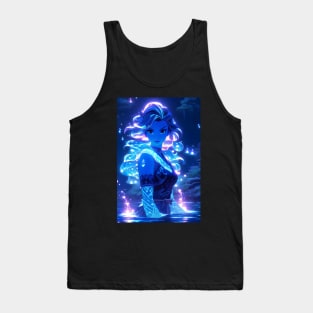 Bioluminescent girl in lake Tank Top